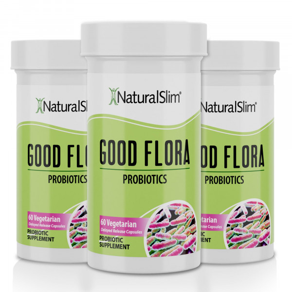Naturalslim Probióticos para la salud digestiva Cápsulas probióticas de flora buena - Flora intestinal y soporte inmune Suplementos de salud intestinal con 7 poderosas cepas probióticas 3 paquete - sin gluten 60 cápsulas
