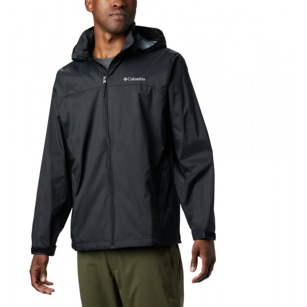 Columbia Men's Glentaker Lake Rain Jacket, negro, 4x de alto