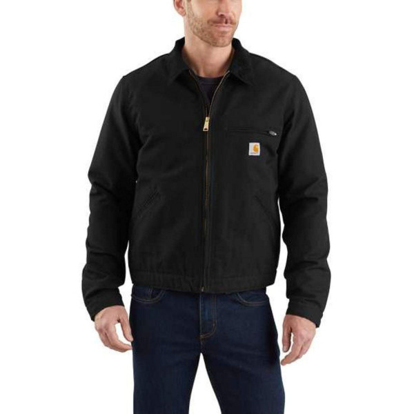 Carhartt para hombre Relajado Fit de pato Detroit Jacket Detroit Work Sear Sears, negro, gran EE. UU.