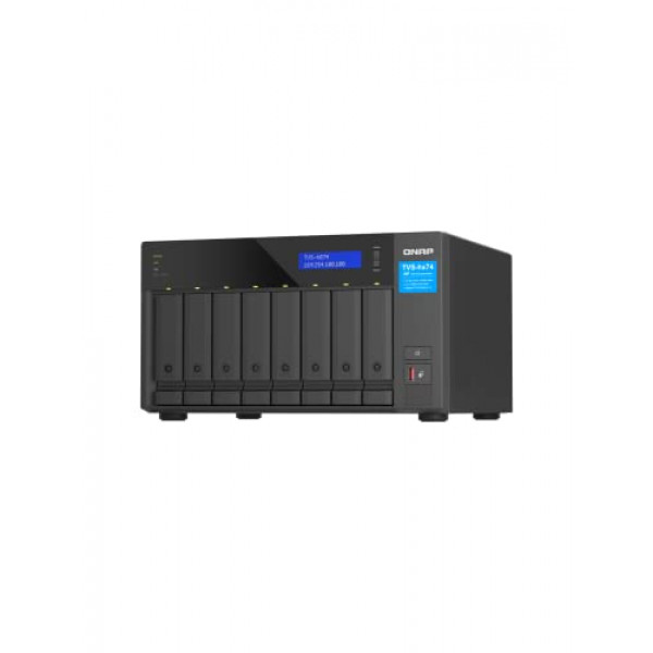 QNAP TVS-H874-I5-32G-US 8 BAY DE BAY DE NATOP NAS CON CONTRATURAS M.2 PCIE, CPU Core Intel Core de 12ª generación, hasta 64 GB de RAM DDR4, redes de redes de 2.5 GBE y expansabilidad PCIe Gen 4 (sin disco)