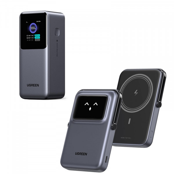 Ugreen Nexode Power Bank 20000MAH 130W PULLADO PORTABLE PORTABLE CON UNO MAGSAFE PORTABLE