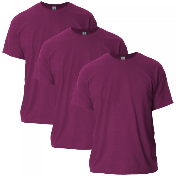 Camiseta de algodón Ultra Gildan para adultos, estilo G2000, Multipack, Maroon (3-paquete), grande