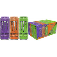 Monster Energy Ultra Variety Pack, Ultra Violet, Ultra Sunrise, Ultra Paradise, Sugar Free Energy Bebida, 16 onzas (paquete de 15)