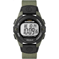 Timex Men's T49993 Expedición de tamaño completo Cat de tamaño completo Green/Black Material mixto Reloj