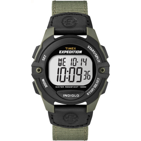 Timex Men's T49993 Expedición de tamaño completo Cat de tamaño completo Green/Black Material mixto Reloj