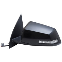Sistema de ajuste 62128G Mirror del lado del conductor para Chevy Traverse, GMC Acadia, Saturno Outlook, segundo diseño, negro texturizado y PTM, señal de giro, plegable, potencia calentada