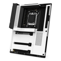 NZXT N7 B650E - AMD B650 Chipset - Admite AMD Ryzen 9000 8000 y 7000 CPU de la serie (Socket AM5) - ATX Gaming Plotboard - Escudo de I/O trasero integrado - DDR5 - Wi -Fi - White White