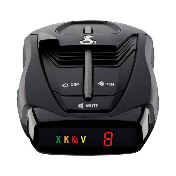 Detector de radar láser Cobra Rad 380: detección de largo alcance, detección delantera y trasera de Lasereye, filtrado IVT, software actualizable, sensibilidad ajustable, procesamiento de señal digital, negro