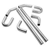 Yolando 3 '' El kit de escape personalizado de acero mental tubería de curva de mandril de mandril recta y la bend-bend 16 calibre universal 8pcs