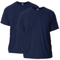 Camiseta de algodón Ultra Gildan para adultos, estilo G2000, Multipack, Navy (paquete de 2), 2x-larga