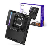 NZXT N9 X870E-AMD X870E AM5 ATX Gaming Plotardboard para Ryzen 9000/8000/7000-20+2+1, DDR5, 4x M.2, PCIe 5.0, Wi-Fi 7, 5GBE, USB 4-Cubierta de metal completo, M.2 Latches de retroceso rápido-Negro Negro