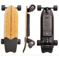 Meepominini5 ER/flujo de skate eléctrico con control remoto, hasta 32 mph de velocidad máxima, rango de 24 millas, capacidad de carga de 330 libras, cinturón de crucero de arce conducido para adultos y adolescentes, flujo