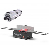 Wahuda Tools Jointer-Se une a la madera de banco de 8 pulgadas, unión portátil portátil de cabezal espiral, mesas de hierro fundido con extensiones de extracción, puntas de carburo de 4 lados y motor de 10 campamentos, herramientas de carpintería (50180cc