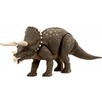 Mattel Jurassic World Dinosaur Toy, Hábitat Defender Triceratops Figura de acción hecha de plástico certificado por ISCC del 60 por ciento