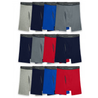 Fruto de los calzoncillos masculinos masculinos, mechas de humedad y múltiples múltiples de color transpirable y variado, 12 paquetes - colores surtidos, grandes EE. UU.