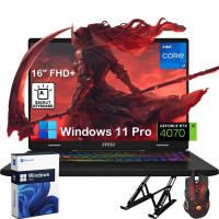 Laptop MSI Crosshair Gaming-con vida útil de Office, 16 FHD+ IPS Pantalla, GeForce RTX 4070, Intel 16-Core i7-14650hx, 64GB DDR5 RAM, 2TB SSD, teclado de retroiluminación, Wi-Fi, Windows 11 Pro, W/ Accessories