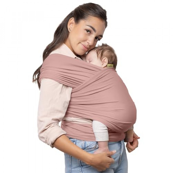 Boba Baby Wrap Carrier - Sling original de envoltura de portabebés para recién nacidos - Baby Using Essentials - Soporte de envoltorio de recién nacidos, honda de recién nacidos a niños pequeños (Serenity Bloom)