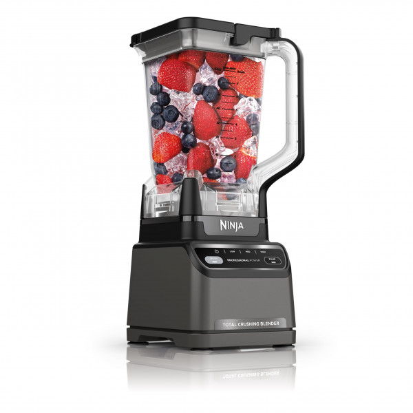 Ninja BR201AMZ Professional Blender 2.0, 1200 vatios, programa Auto-IQ, Total de Crushing Blades, 72 oz. Lanzador, 4 velocidades manuales para batidos, batidos y bebidas congeladas, partes seguras para lavavajillas, gris oscuro