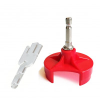Jilinwei 1pcs Adaptadores de tensor de hilo extraíbles, adaptador de potencia de punto rápido de 1 por ciento con 1 piezas accesorios de destornillador de potencia de bit de acero hexagonal para Addi Express (22Needles)/King Size (46Needle)