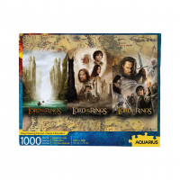 Acuario Lord of the Rings Tríptico (Rompecabezas de 1000 piezas) - Free Free - Precision Fit - Merchandise y coleccionables Lotr con licencia oficial - 20 x 28 pulgadas