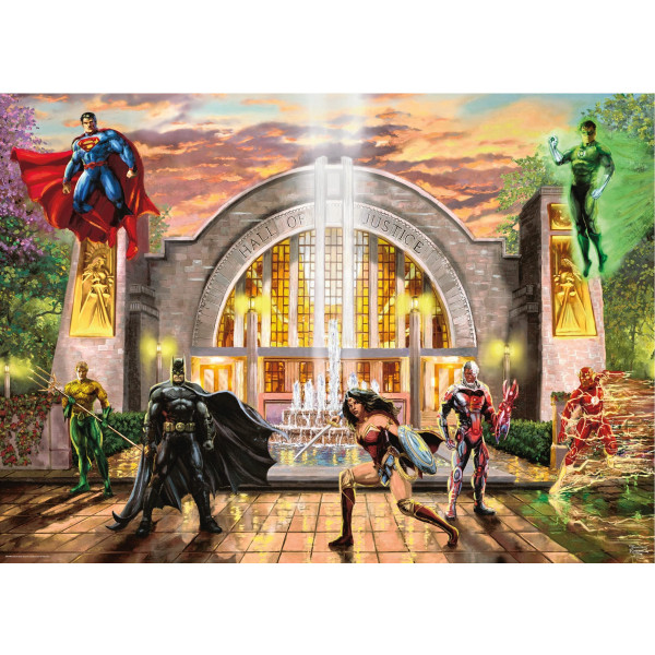 CECO - Thomas Kinkade - DC Comics - Hall of Justice - Rompecabezas de 1000 piezas