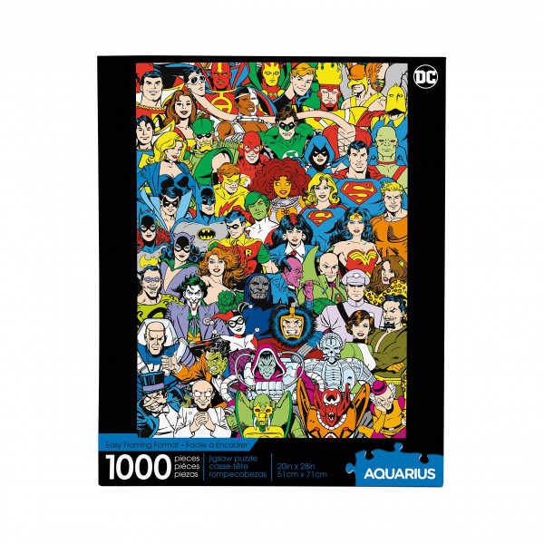 Acuario DC Comics Puzzle Retro Cast (PiZle de 1000 piezas Rompecabezas) - Mercadería y coleccionables de DC Comics con licencia oficial