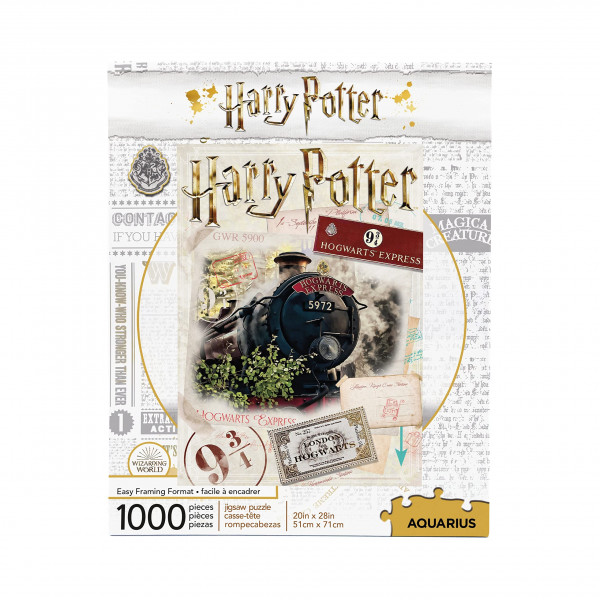 Aquarius Harry Potle Puzzle Hogwarts Express Train Ticket (1000 piezas Rompecabezas) - Merchandises y coleccionables de Harry Potter con licencia oficial -