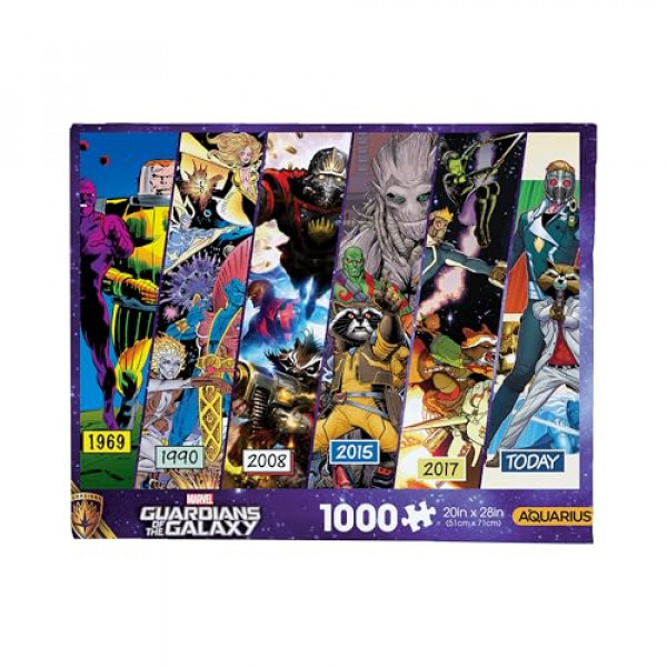 Acuarius Guardians of the Galaxy Timeline rompecabezas (rompecabezas de 1000 piezas) - Free Free - Precision Fit - Prácticamente sin polvo de rompecabezas - Merchería y coleccionables Marvel con licencia oficial - 20x27 en