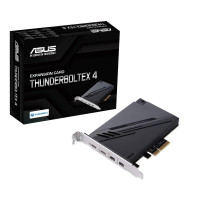 ASUS Thunderboltex 4 con Controlador Intel® Thunderbolt ™ 4 JHL 8540, 2 puertos USB tipo-C, hasta 40 GB/s ancho de banda bidireccional, soporte de pantalla 1.4, hasta 100W de carga rápida, negro negro, negro