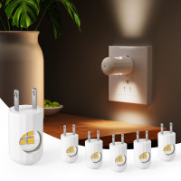 Geplad 6 paquetes LED LED Luz en la pared Luz de pared, blanca suave, luz nocturna del anochecer al amanecer, iluminación ambiental, luz nocturna para dormitorio, baño, guardería, pasillo, cocina