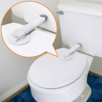 Baby Wathing Lock by Wappa Baby - 9 L x 4 W - Bloqueo ideal de la tapa del inodoro a prueba de bebé - No se necesitan herramientas fáciles de instalación con adhesivo de 3M - Localización de asiento de inodoro de seguridad superior - Se adapta a la mayo