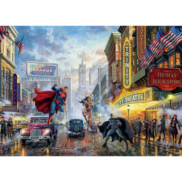 CECO - Thomas Kinkade - DC Comics - The Trinity - Batman, Superman y Wonder Woman - 1000 piezas Rompecabezas