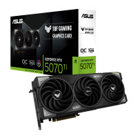 ASUS TUF GAMING GEFORCE RTX ™ 5070 TI 16GB GDDR7 OC Edition Gaming Graphics Card (PCIIE® 5.0, HDMI®/DP 2.1, 3.125-lotes, componentes de grado militar, recubrimiento protector de PCB, fanáticos de tecnología axial)