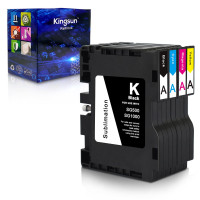 KSUMEI SG500 SG1000 Cartucho de tinta de sublimación Compatible con Sawgrass Virtuoso SG500 SG1000 Impresoras de 4 paquetes negros, cian, magenta, amarillo (Serie A)
