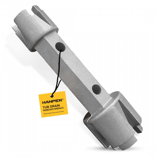 Llave de desagüe de la bañera Hanpex - Duración dual para desagües de baño y ducha, spuds de armario - aluminio de servicio pesado