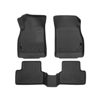 Lineros Husky Mats de piso Beatherbeater | Se ajusta a Chevrolet Cruze 2011-2015; 2016 Chevrolet Cruze Limited | Front y 2da fila, 3 -PC Negro - 98161