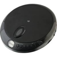 Reproductor de CD portátil GPX PC301B con auriculares estéreo y protección contra el skip (PC301B), negro, single