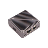 Radxa E20C Mini PC, RK3528A CPU de 4 núcleos, Ethernet dual Gigabit, CNC Aluminium Case, Soporte 4K (Radxa E20C 2GB 16GB de chocolate negro)
