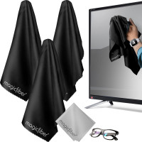 MagicFiber extra de tela de limpieza de microfibra extra grande: tela premium para pantallas de televisión, ventanas, espejos, gafas, lentes, realidad virtual, computadoras, monitores y más
