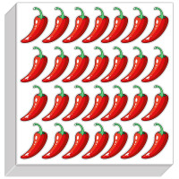 Pegatizas de chile rojo picante Etiquetas de indicadores de nivel picante Etiquetas de advertencia de alimentos para empaques de alimentos, restaurantes, 300 pcs
