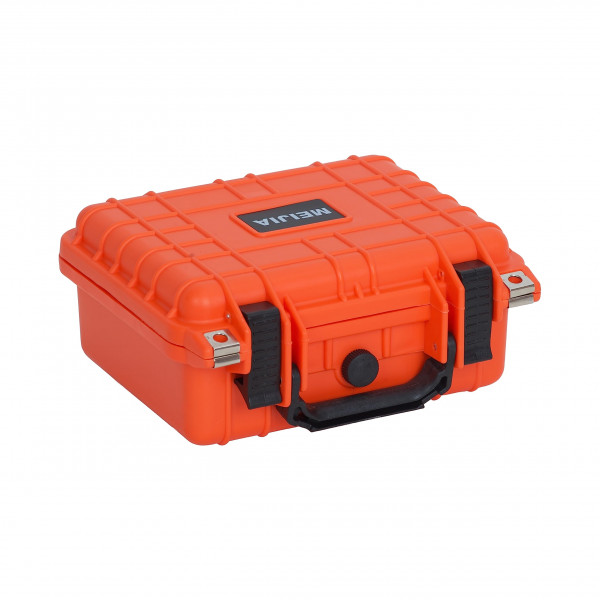 MEIJIA PORTable All Weather IP67 Impermeabilizante Case de protección, caja de cámara dura, estuche seca con espuma personalizable, uso de drones, cámara, equipos, 10.62 x9.68x4.87 pulgadas (naranja)