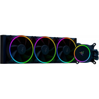 Razer Hanbo Chroma RGB Todo en un refrigerador líquido Capa de la bomba ArgB: Design AIO - Avistados de Argb tranquilos y potentes - Soporte del controlador de ventilador PWM - Serie Intel LGA 115X, 2011, 1200, 1700, AM5 Compatible - 360 mm de 360 ​​mm