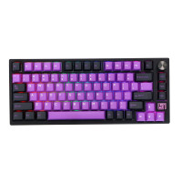 Epomaker TH80 SE Junta 75% Mecánico Teclado, Nkro Hot Swappable RGB 2.4GHz/ Bluetooth 5.0/ Teclado de juego con cable con espuma Poron/ EVA, batería de 4000 mAh (púrpura negra, interruptor de pájaros azules)