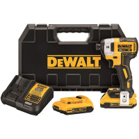 Kit de controlador de impacto inalámbrico de 20V Max* XR, sin escobillas, 1/4 de pulgada, 3 velocidades, 2 baterías (DCF887D2)