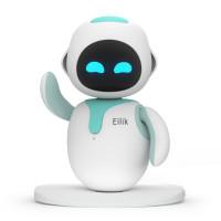Eilik - Lindos juguetes de mascotas robots con abundantes emociones, animaciones y minijuegos, su escritorio perfecto toque compañero interactivo, vacaciones y regalos de cumpleaños para niñas y niños.