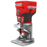 Herramienta de enrutador Craftsman V20, inalámbrica, velocidad variable, enrutador base fijo con ajuste de profundidad, solo herramienta desnuda (CMCW400B)