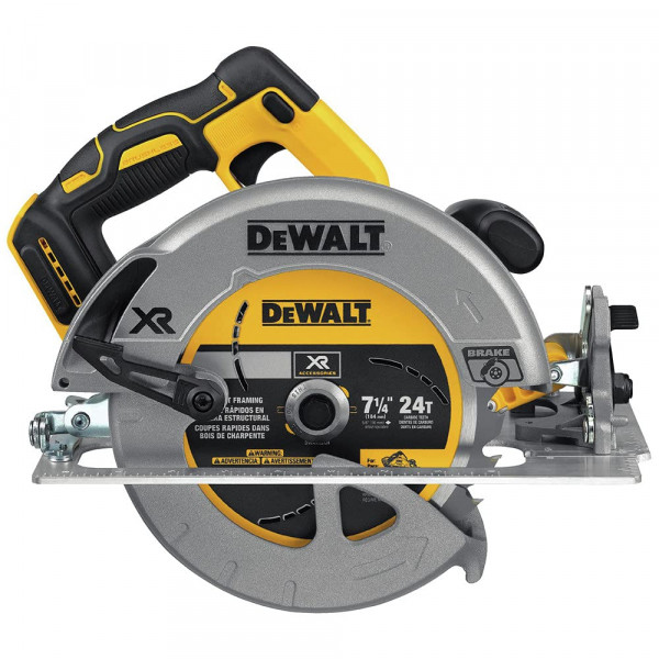 Sierra circular inalámbrica de 7-1/4 pulgadas de Dewalt 20V con freno, herramienta desnuda (DCS570B)