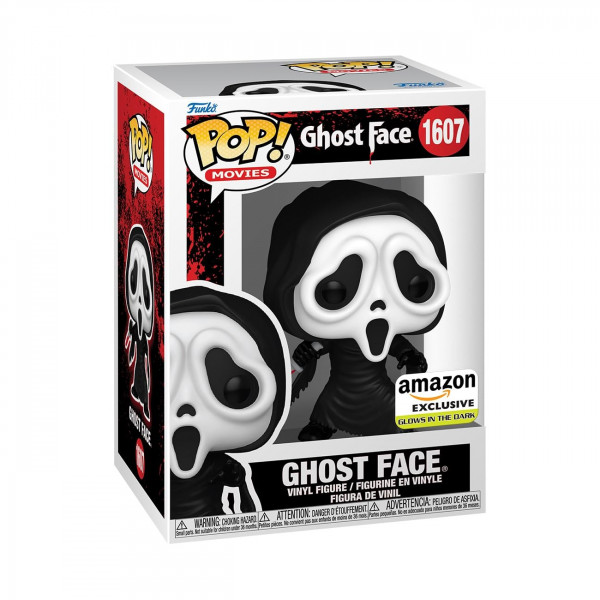 ¡Funko Pop! Películas: Ghostface - Ghostface - Glow in the Dark - Figura de vinilo coleccionable - Idea de regalo - Merchandise oficial - para niños y adultos - Fans de terror