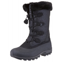 Bota de nieve de impulso de mujeres de Kamik, negro II, 7 m