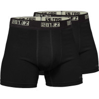 281Z Militar Sears Algody Cotton 4 pulgadas Boxer Briefs - Línea de combate de senderismo táctico - Combate Punisher (mediano, negro (2 paquete))